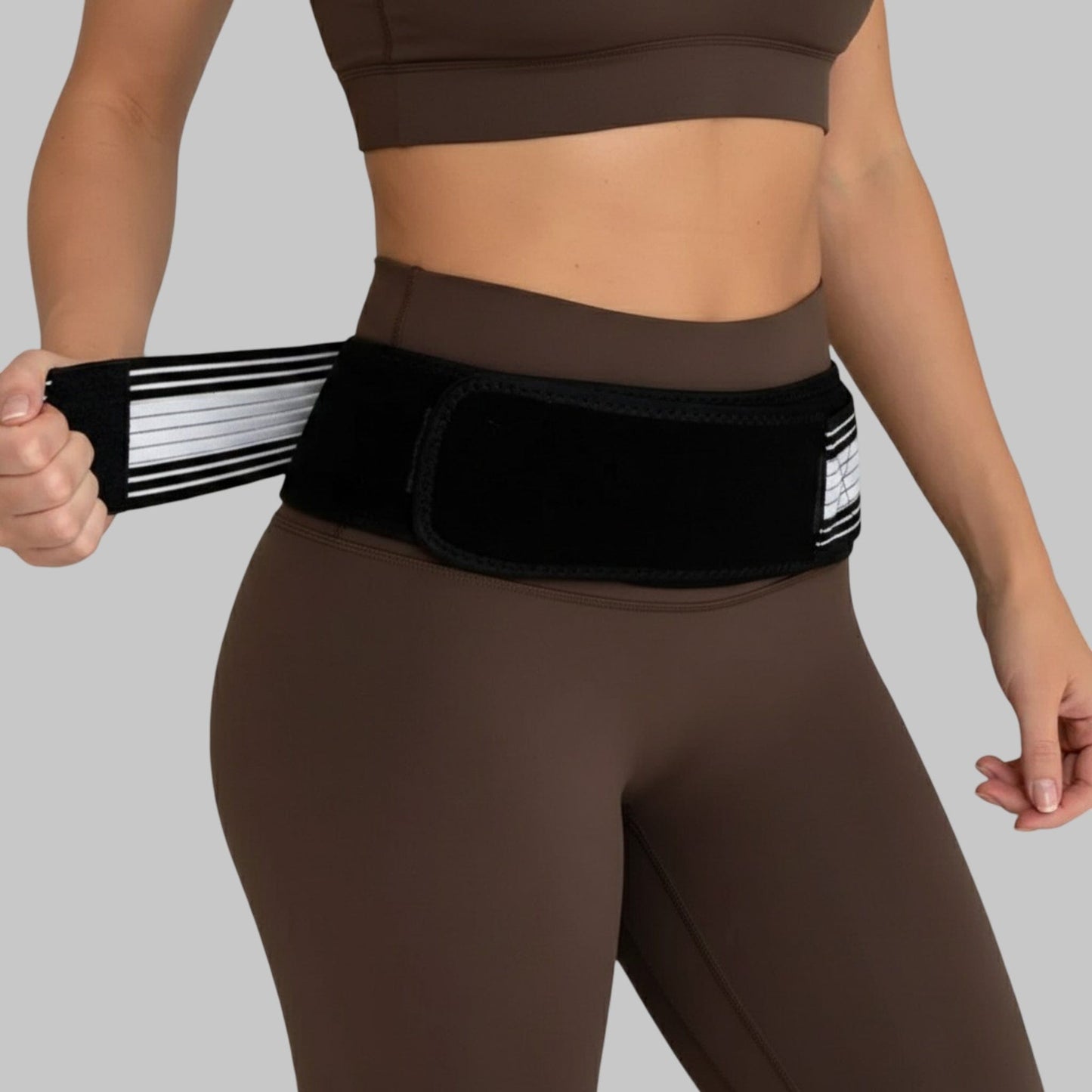Ceinture Pelvienne Noire Rayée | Posturovia