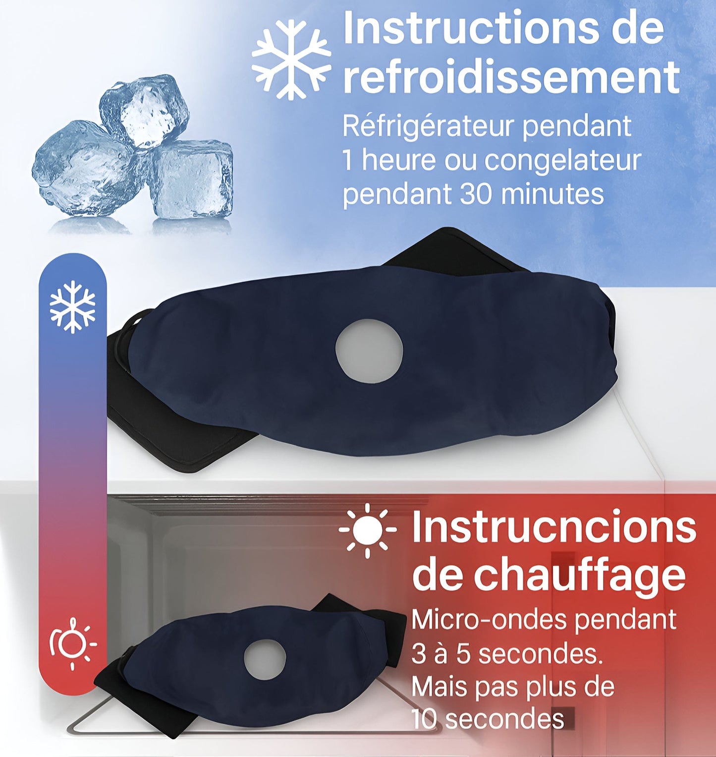 Genouillère Froid | Posturovia 1 pièce – Bleu Foncé