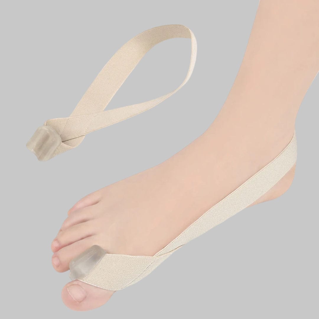Attelle Orteil Hallux Valgus Elastique | Posturovia 1 pièce – Beige – Taille S