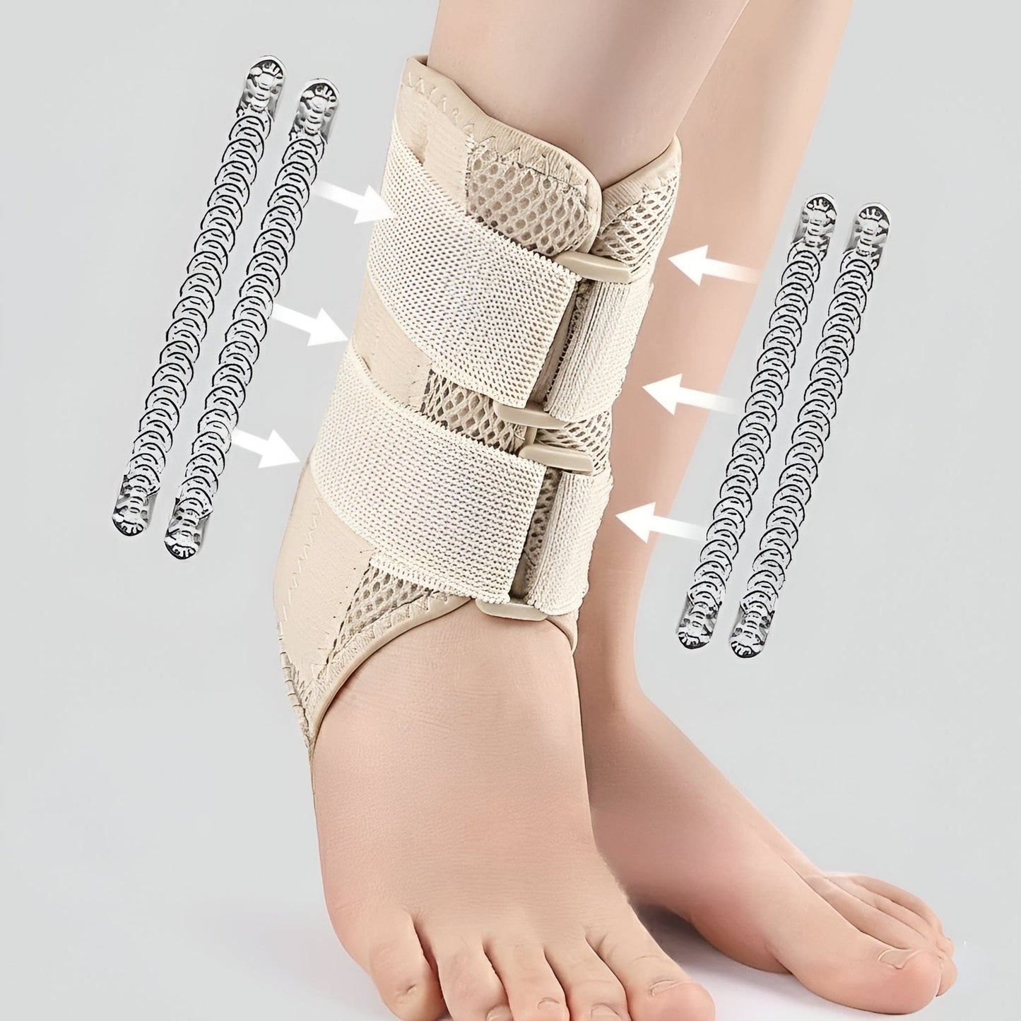Attelle Semi-rigide cheville | Posturovia Ressorts – Beige