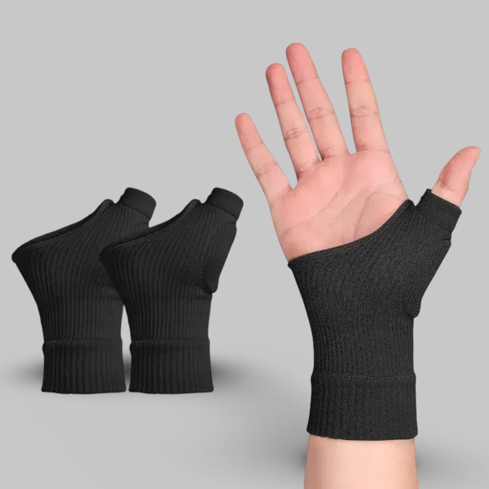 Attelle Souple Poignet Pouce | Posturovia 1 paire Noir / S