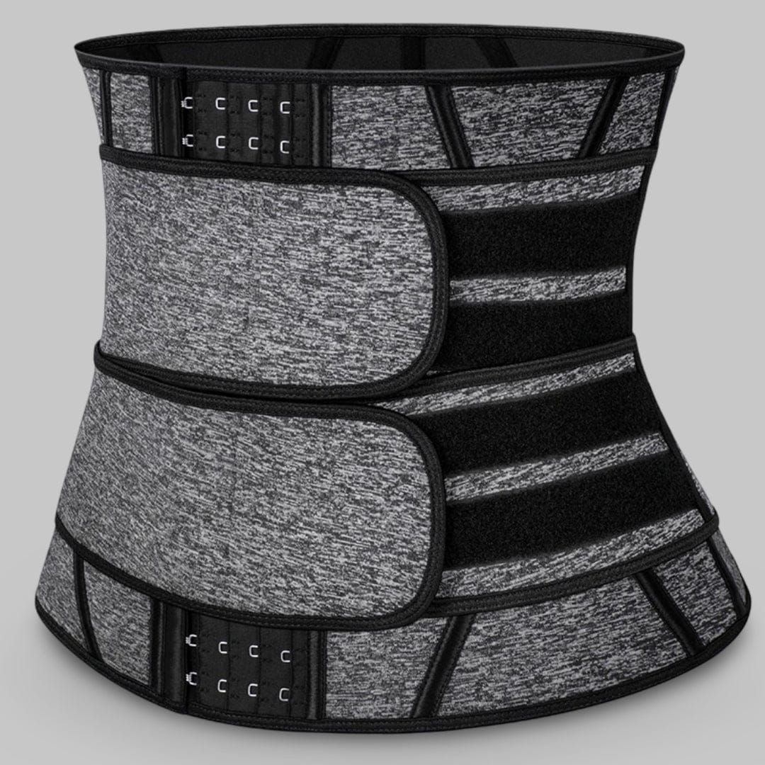 Ceinture de Sudation Homme | Posturovia Gris – Fermeture à agrafes – 13 baleines / S