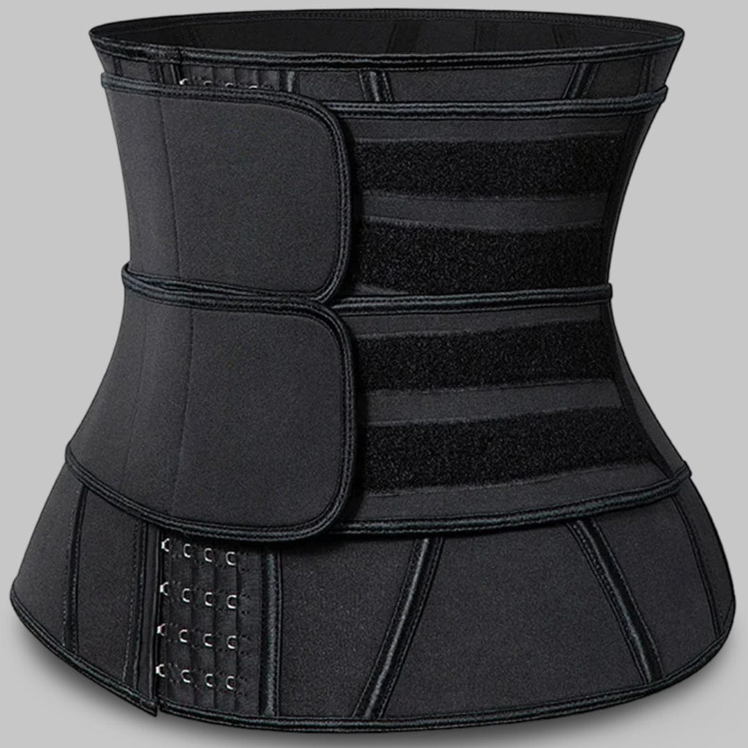 Ceinture de Sudation Homme | Posturovia Noir – Fermeture à agrafes – 13 baleines / S