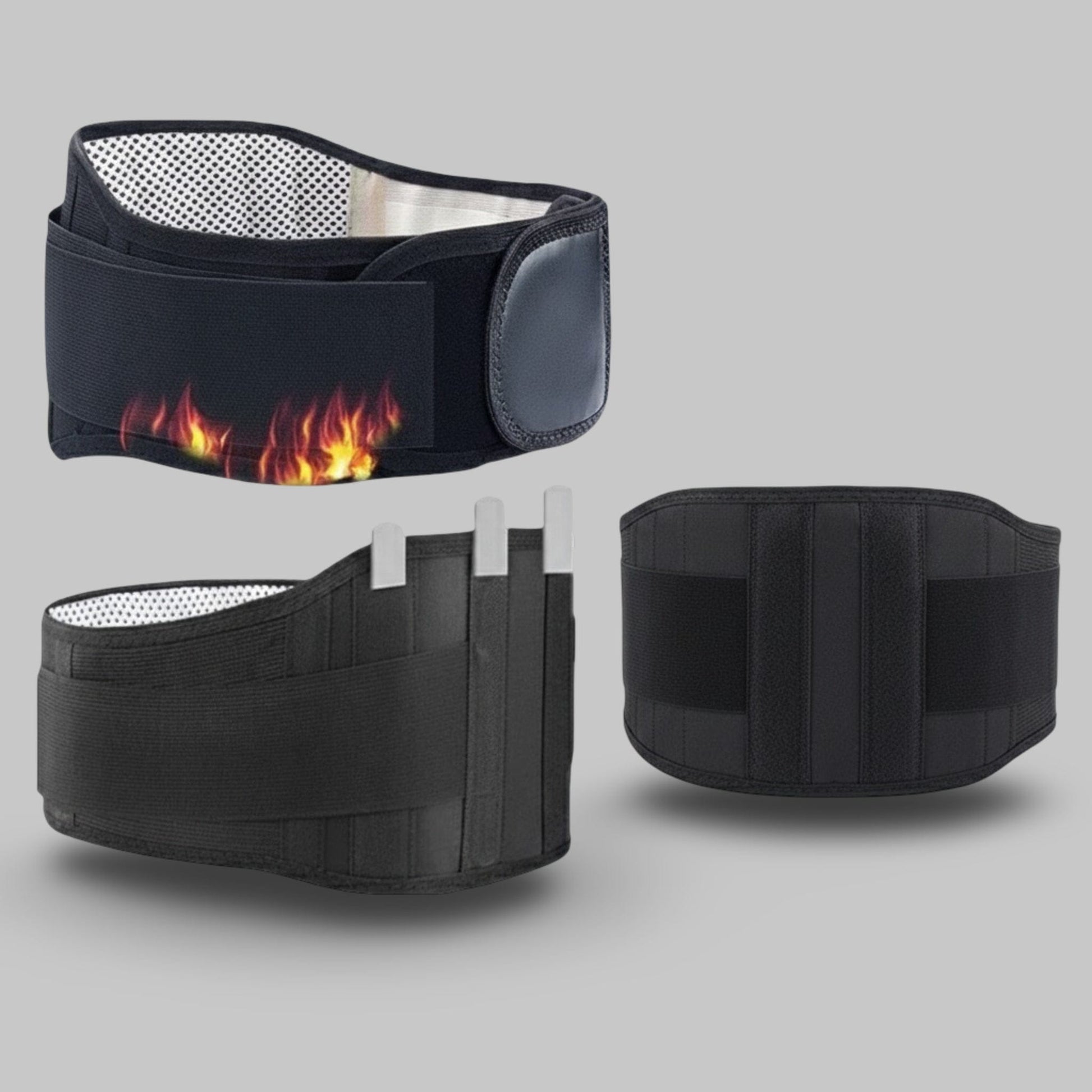 Ceinture Dorsale Chauffante | Posturovia Version Améliorée – 4 plaques en acier / S