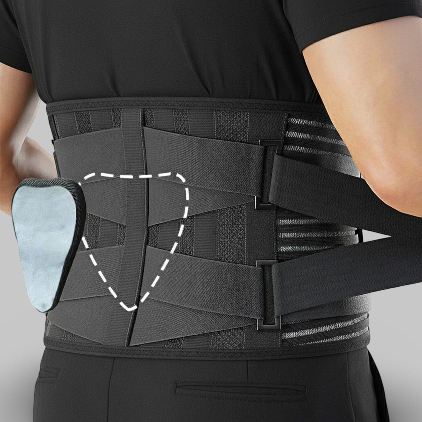 Ceinture Dorsale Homme | Posturovia Style B / S-tour de taille  60-80cm