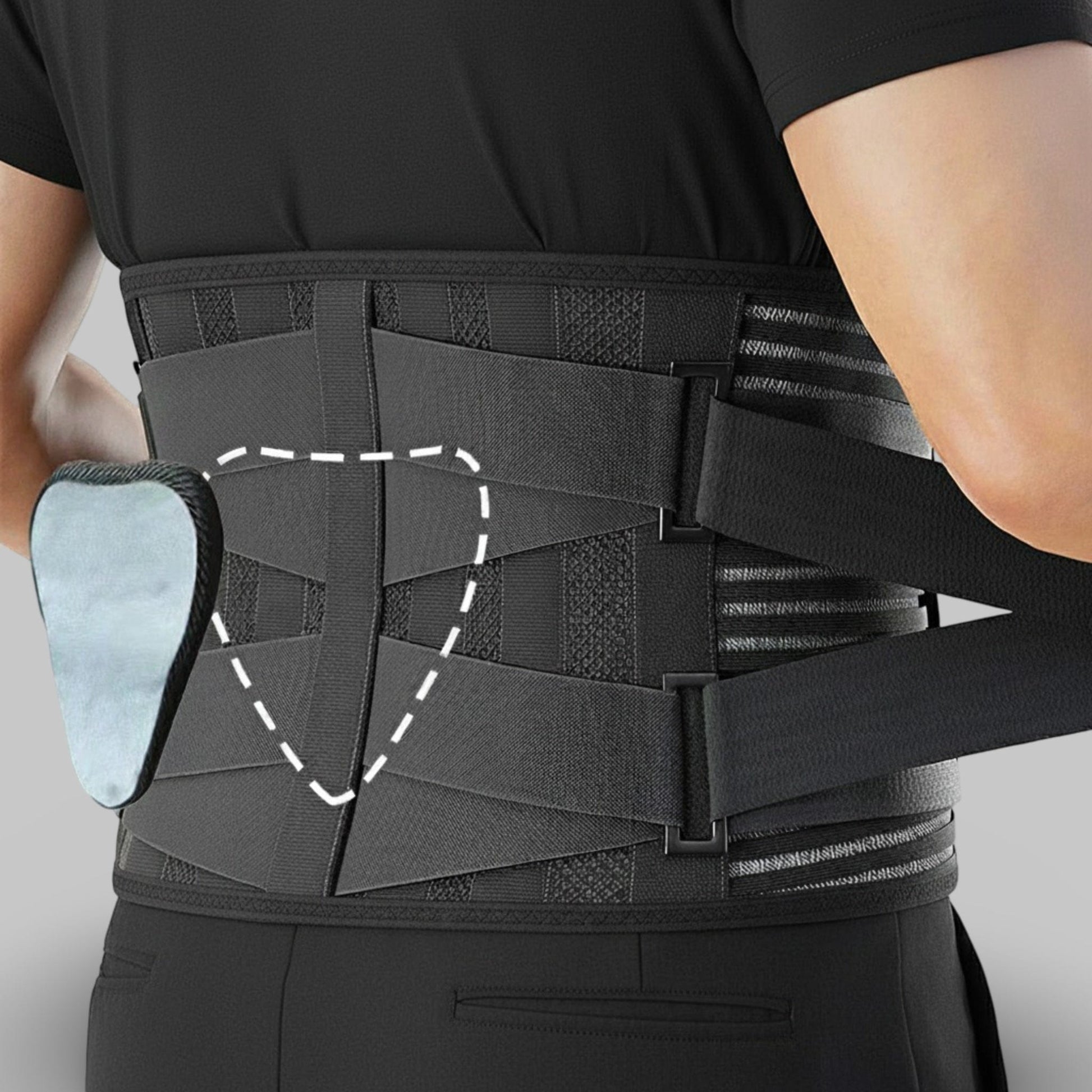 Ceinture Dorsale Homme | Posturovia Style B / S-tour de taille  60-80cm