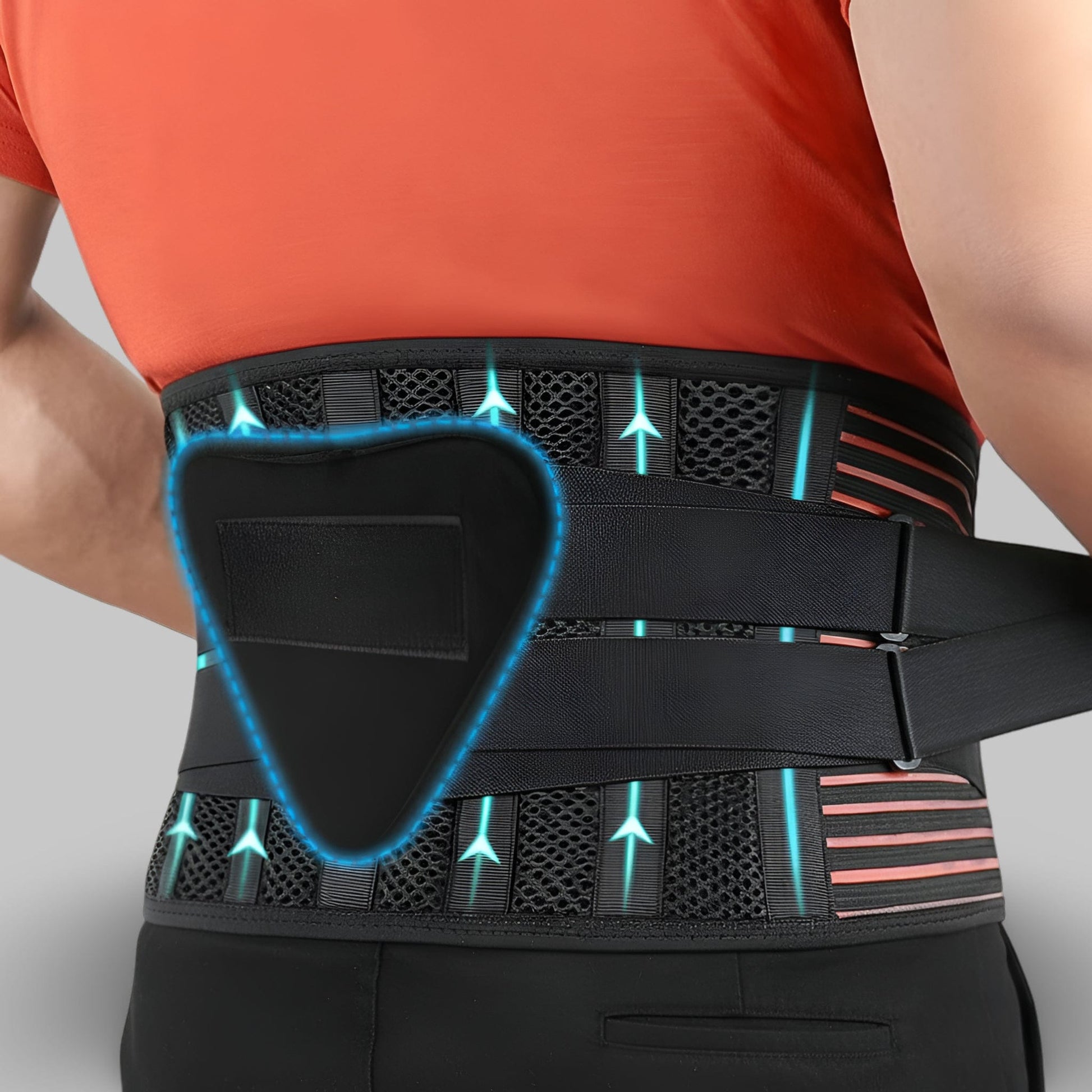 Ceinture Lombaire Hernie Discale | Posturovia Modèle 2 - Couleur Noir / S : Tour de taille  65-80cm