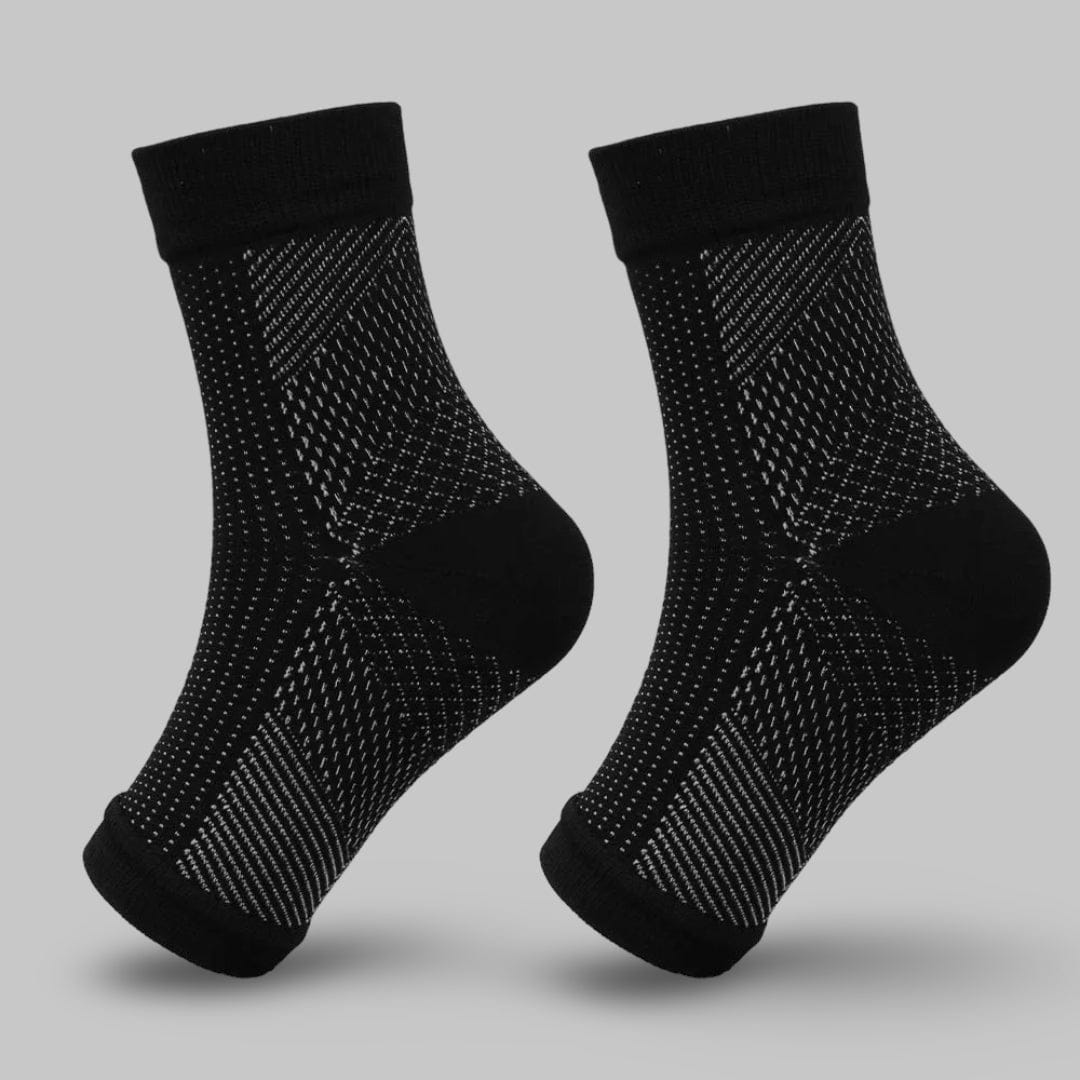 Chevillère Chaussette | Posturovia S-M / 1 paire Noir et blanc