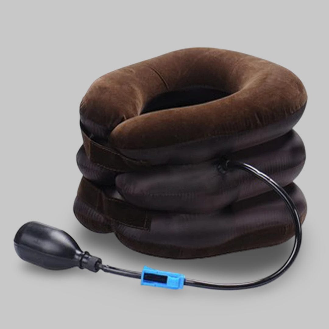 Collier Cervical Gonflable | Posturovia Marron Foncé