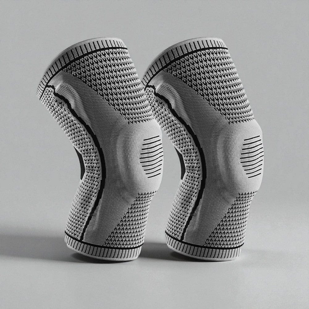 Genouillère course à pied | Posturovia 2 pièces – Gris / M