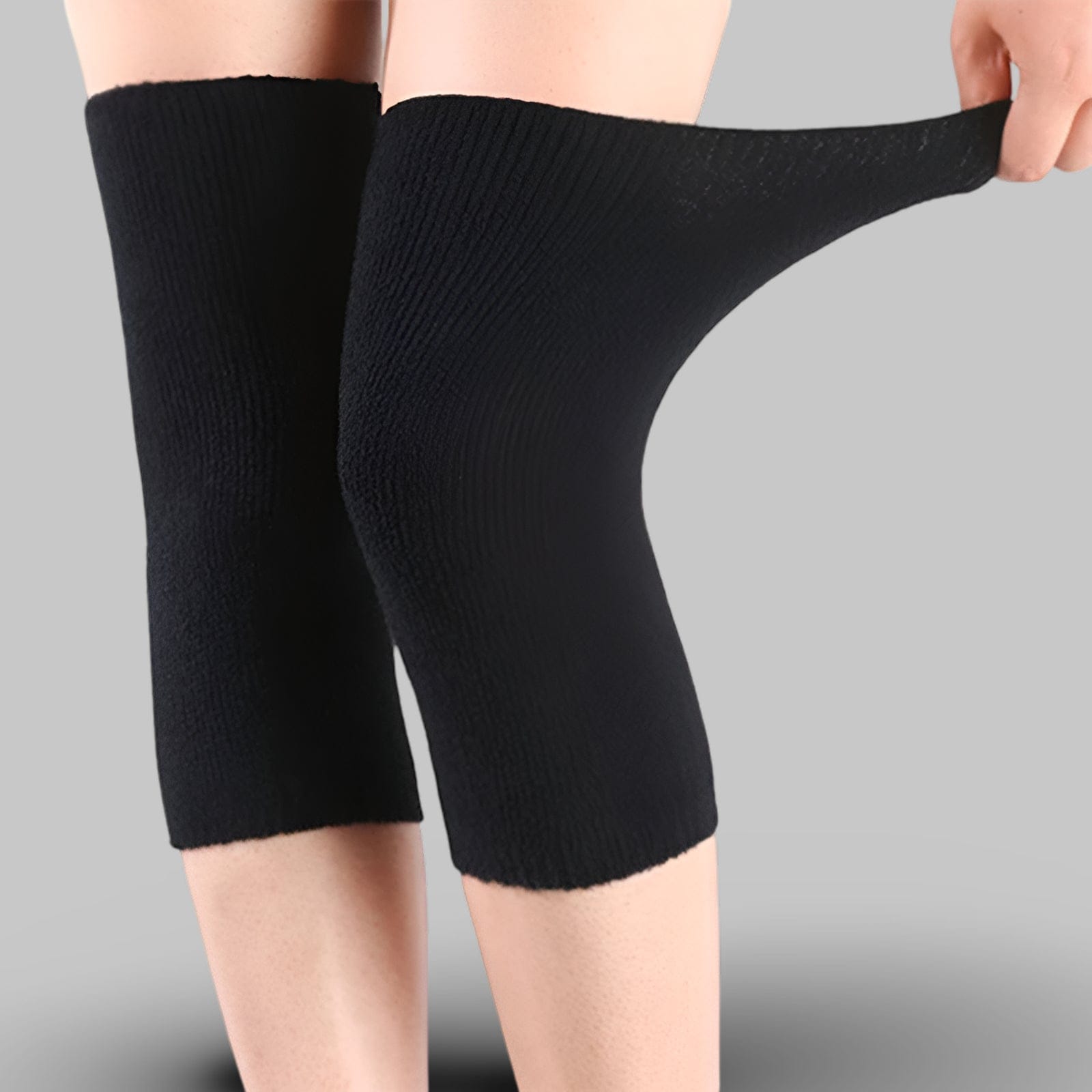 Genouillère pour personne obèse | Posturovia 1 paire – Noir