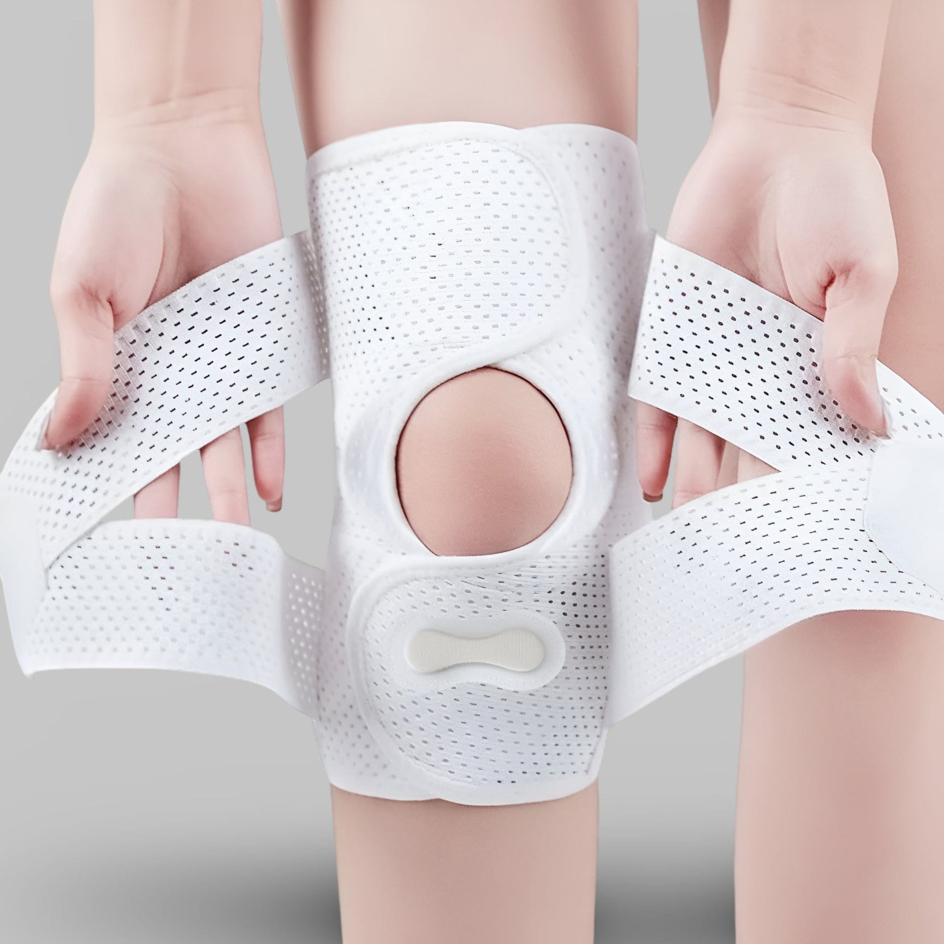 Genouillère pour tendinite genoux | Posturovia 1 pièce – Blanc / M
