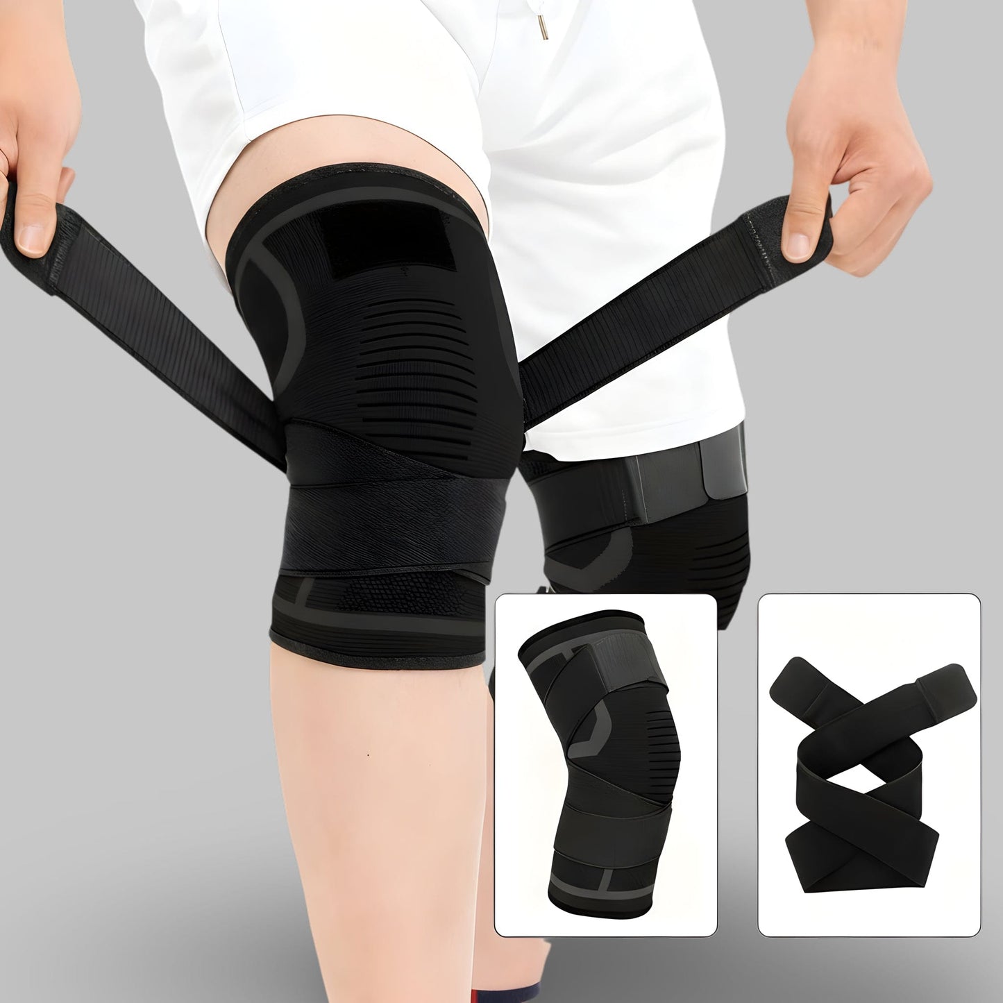 Genouillère Rotulienne Pour Le Sport | Posturovia 1 pièce Noir / S
