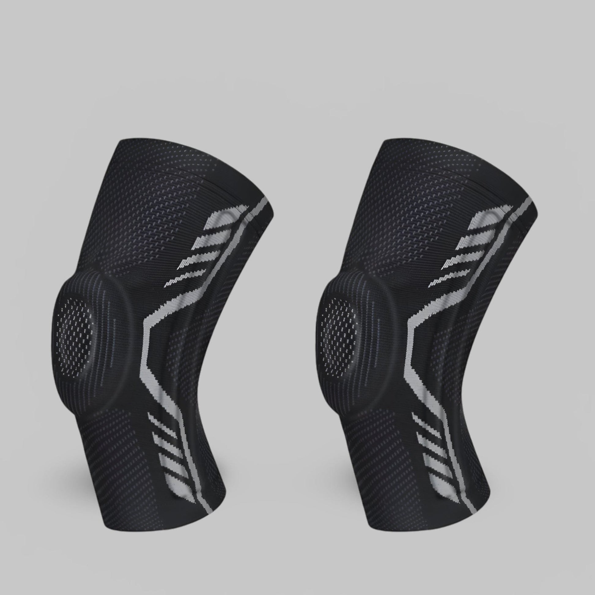 Genouillère Sportive | Posturovia 1 paire – Noir Gris / S
