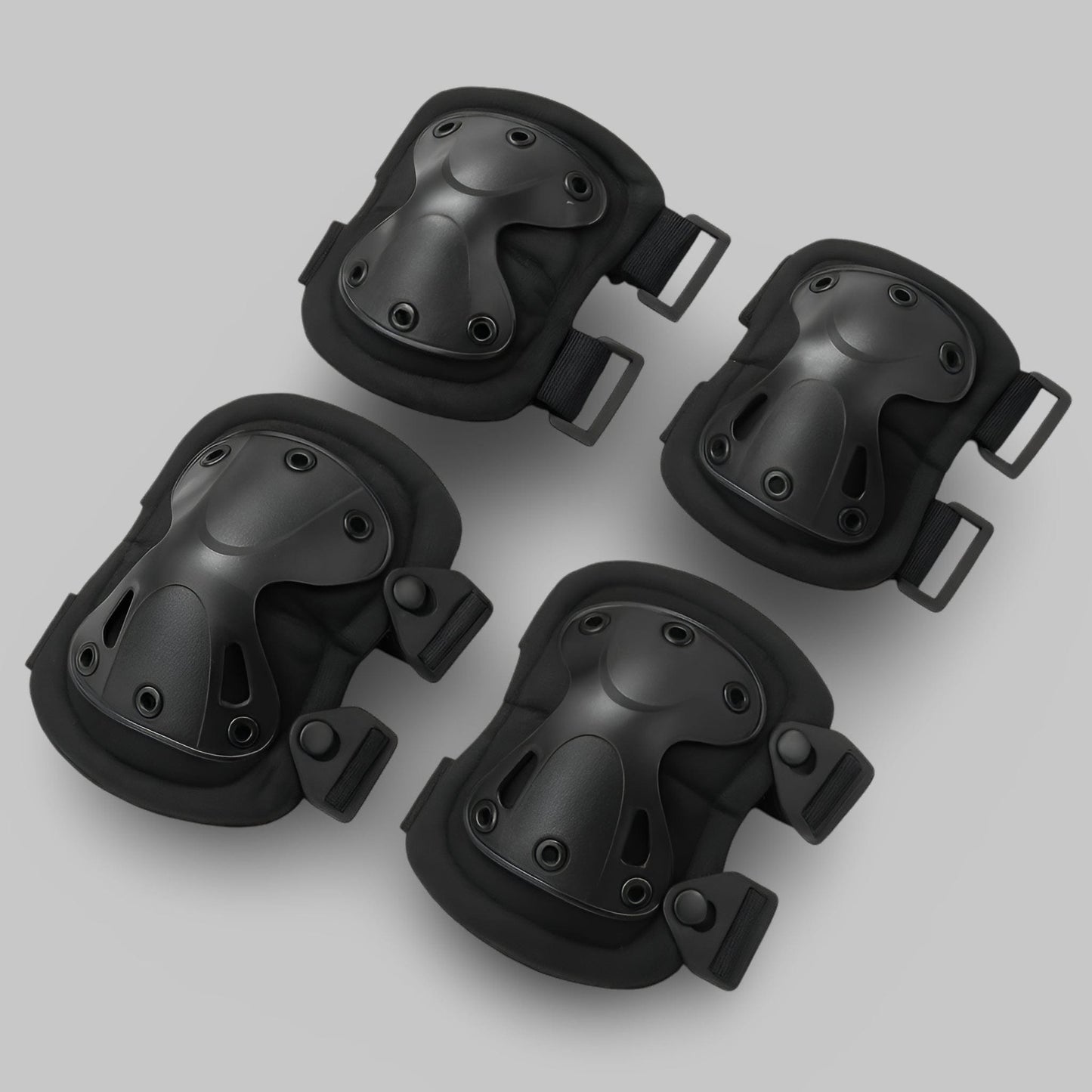 Genouillère VTT Enduro | Posturovia Set 4 pièces – Noir