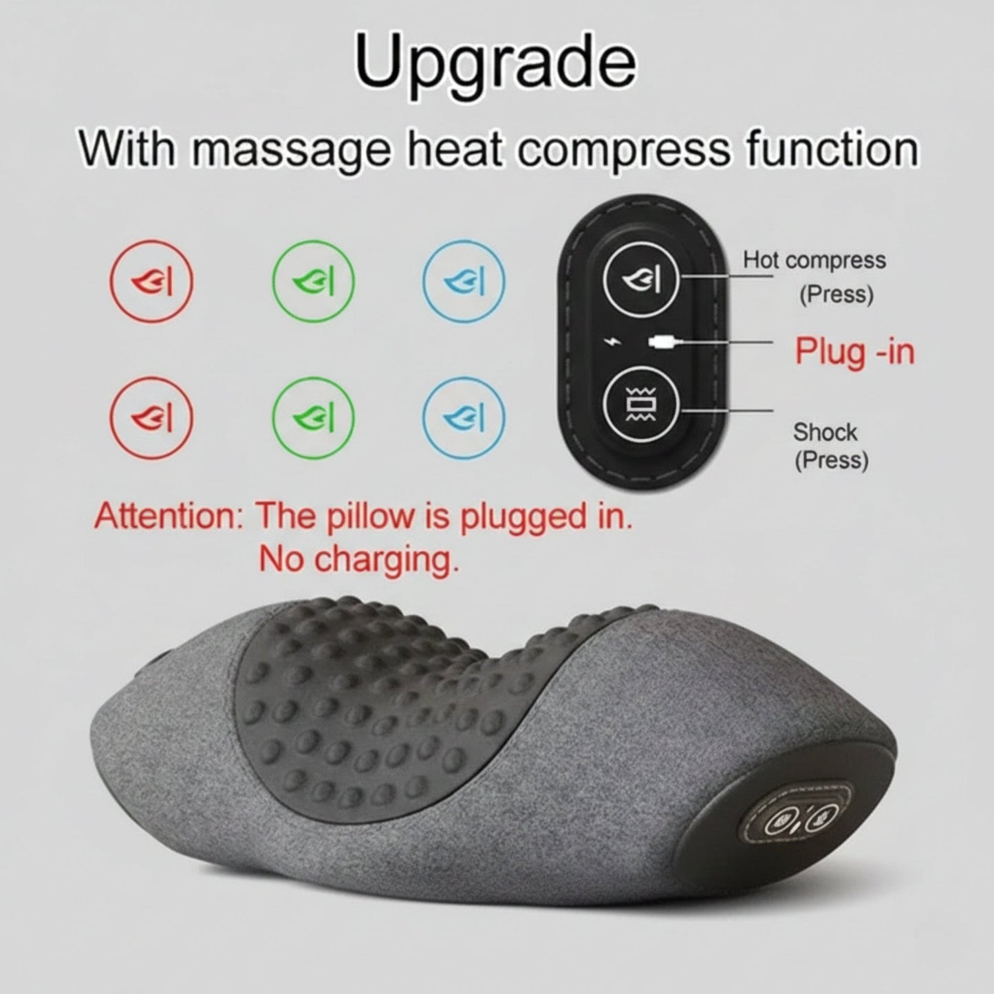 Oreiller Orthopédique Cervical  | Posturovia Massage chauffant doux